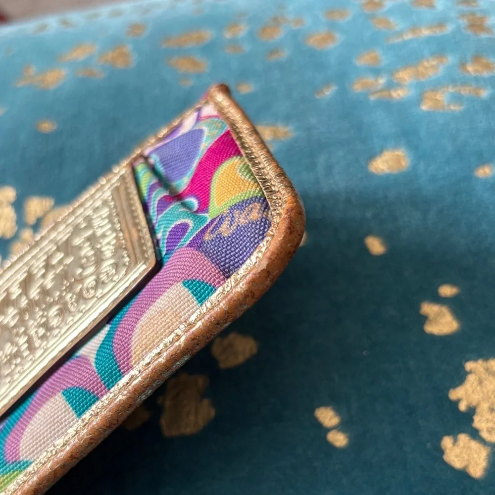 Coach Multicolor Pop Circle Key & Card Holder with Gold Trim - Picture 5 of 8